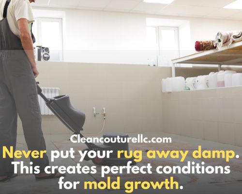 Donot damp rug for long time - How to clean a rug at home